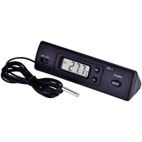 Sollbry Termómetro digital LCD con sensor de temperatura y humedad para refrigeradores, acuarios y aires acondicionados. (1/5)