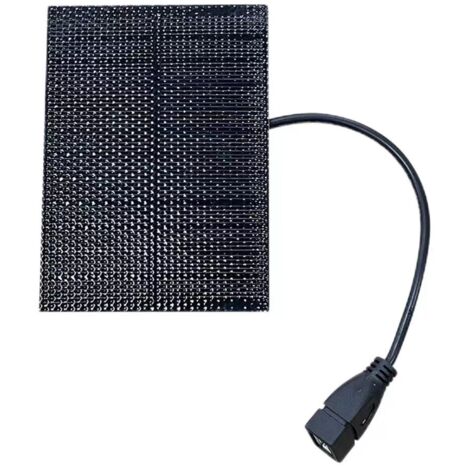 Sollbry Panel solar pequeño de 5 V y 5 W, minipanel solar monocristalino ligero con cable USB, celda solar para teléfonos móviles, baterías externas y luces de camping. (1/5)