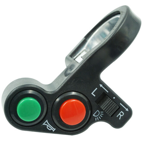 Sollbry 1 pieza de interruptor de encendido y apagado de señal de giro de bocina de motocicleta todoterreno multifunción para manillar (1/4)