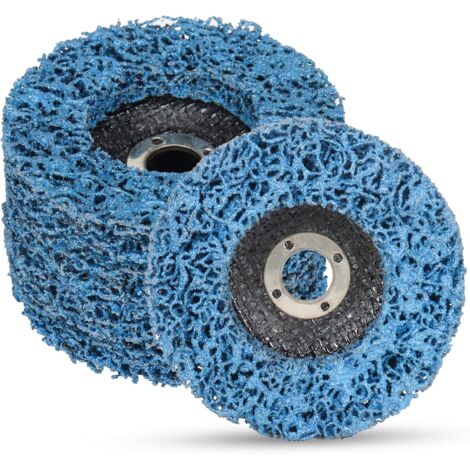 Sollbry Disco de limpieza abrasivo de 125 x 22 mm, repuesto para herramientas de eliminación de pintura y óxido (azul, 5 unidades) (1/3)