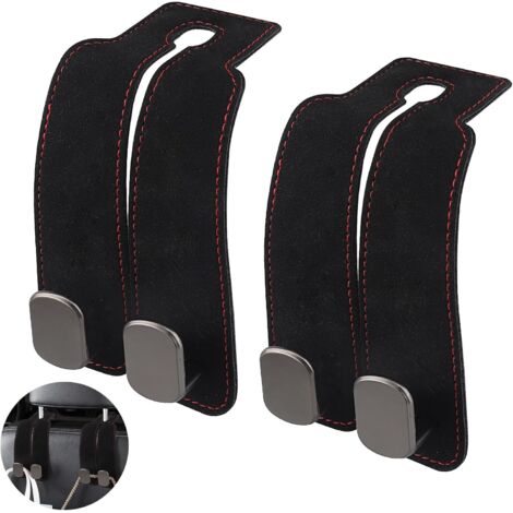 Sollbry Ganchos para reposacabezas de coche (2 unidades), multifuncionales, para el respaldo del asiento trasero, para accesorios interiores. (1/5)