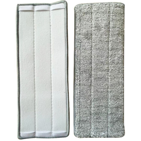 Sollbry 10 almohadillas de repuesto para mopa de piso, cubierta de limpieza, cabezal de mopa para mopa plana, paños de limpieza de 33 x 12 mm. (1/5)