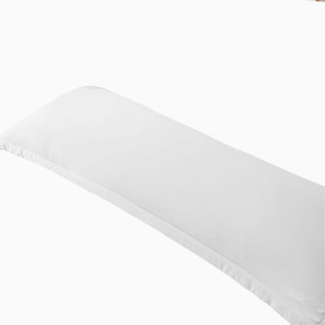 Sollbry Juego de 2 fundas de almohada de 48 x 150 cm - Funda de almohada suave y cepillada de 150 x 48 cm, tacto piel de melocotón - Blanco alabastro