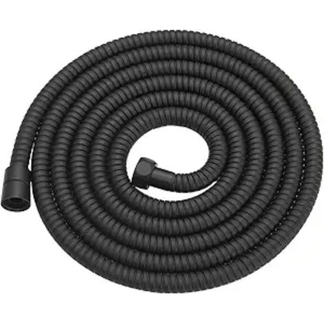 Sollbry Manguera de ducha universal de 2 m, flexible, de acero inoxidable, color negro, antitorsión y anticorrosión, G1/2" (1/4)