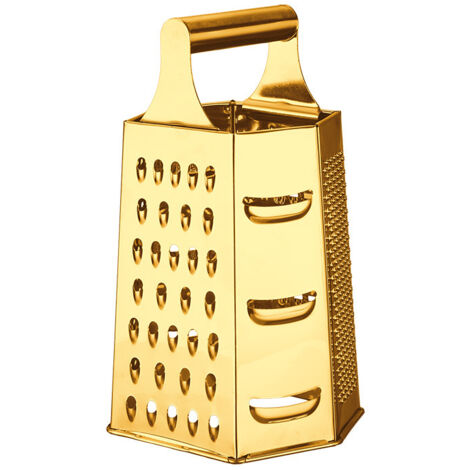 Sollbry Rallador de queso de acero inoxidable de 6 lados, resistente, hexagonal, 22 x 9 x 6 cm (1/4)