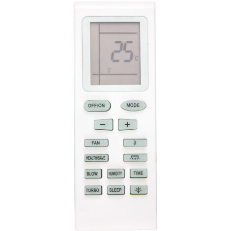 Sollbry Control remoto de aire acondicionado, control remoto universal blanco de repuesto, compatible con el control remoto de aire acondicionado Gree YBOF2 (inglés), sin batería. (1/4)
