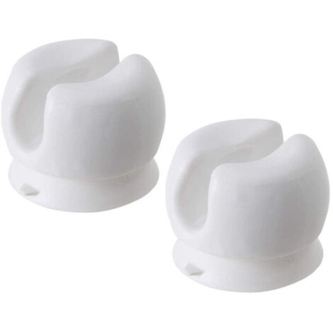Sollbry 4 soportes para cepillos de dientes blancos con ventosa, soporte de pared para cepillos de dientes, gancho de almacenamiento multifunción para dormitorios, baños y duchas. (1/4)