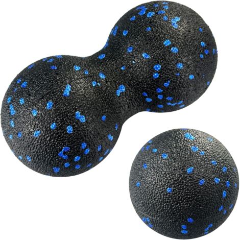 Sollbry 2 bolas de masaje de cacahuete, masaje de puntos gatillo, masaje de tejido profundo, elimina la tensión y el estrés, para masajear pies, espalda, hombros y brazos. (1/5)