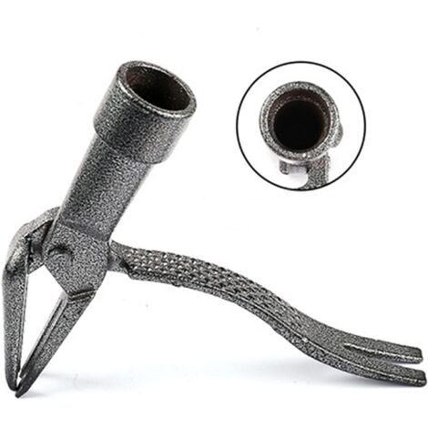 Sollbry Cabezal de deshierbe vertical de alta resistencia para deshierbe de mano de jardín con herramienta de deshierbe de hierro fundido y mango sin rodillas. (1/4)
