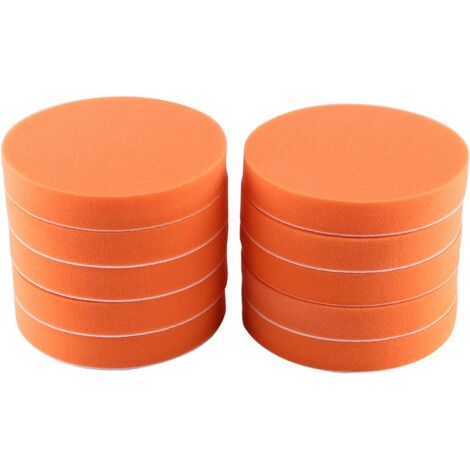 Sollbry Esponja para pulir autos, 10 unidades/lote, kit de 6 (150 mm), almohadillas de pulido y encerado, herramienta para pulir autos, almohadilla de pulido naranja (1/5)