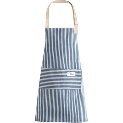 Sollbry Delantales de cocina de chef, ajustables con bolsillo, impermeables, para cocinar, hornear y jardinería. (1/5)