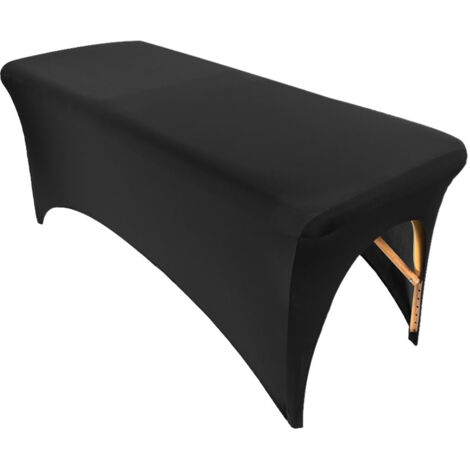 Sollbry Mantel elástico de elastano negro para mesa 183 x 74 x 76 cm (1/5)