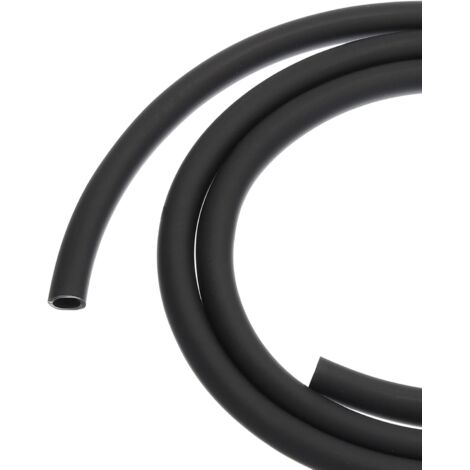 Sollbry Manguera de combustible de plástico y caucho negro de 6 mm x 9 mm (1,8 metros), apta para motosierras, cortacéspedes, recortadoras, sopladores y motores pequeños. (1/5)