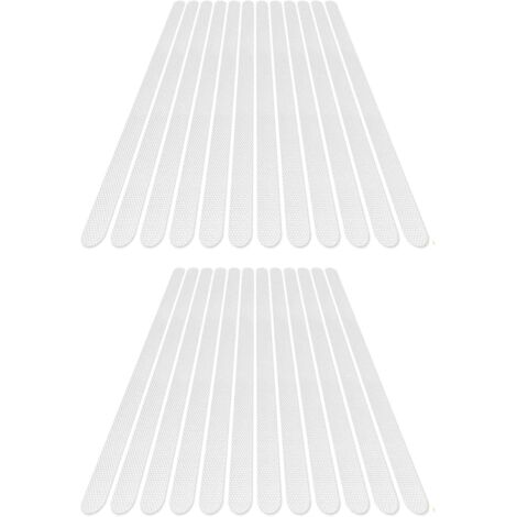 Sollbry 24 pegatinas antideslizantes para ducha, tiras de seguridad transparentes autoadhesivas para bañeras y duchas (2 x 38 cm) (1/5)