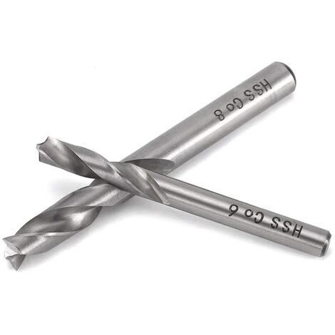 Sollbry Juego de 2 brocas para soldadura por puntos, HSS Co M6 y M8, herramientas de perforación para soldadura de acero de alta velocidad y cobalto para carrocería. (1/5)