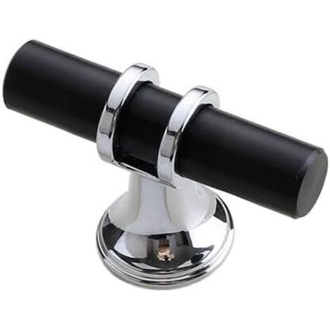 Sollbry 10 tiradores de puerta modernos de aleación de aluminio para armarios de cocina, cajones y muebles de moda (color: negro, tamaño: 51 × 21 × 34 mm) (1/4)