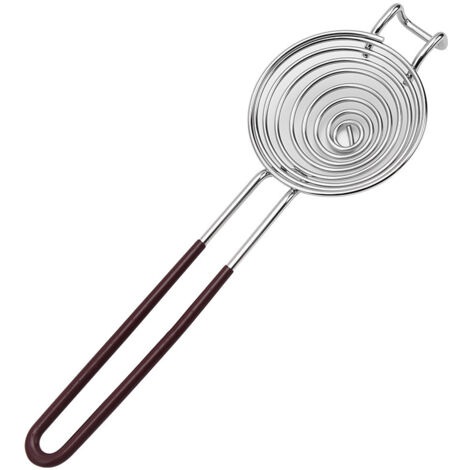 Sollbry Separador de yemas de huevo de acero inoxidable, utensilio de cocina, separador de yemas de clara con mango para huevos cocidos (plateado) (1/5)