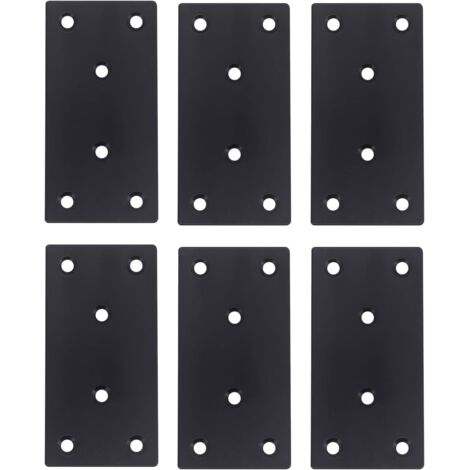 Sollbry Placas de unión, 6 piezas de placas de reparación de metal y madera para paneles de reparación, paneles de ventana y soportes de muebles (100 x 50 x 2 mm) (1/5)