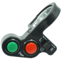 Sollbry 1 pieza de interruptor de encendido y apagado de señal de giro de bocina de motocicleta todoterreno multifunción para manillar