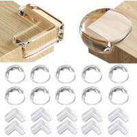 Sollbry 20 protectores de esquinas de mesa para bebés, protectores de esquinas de mesa para bebés, protección de ángulos de mesa con superpegamento mejorado para mesas y esquinas de muebles.