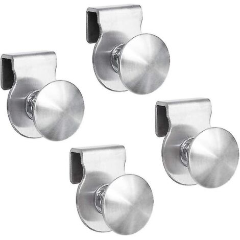 BEBUSINGOTO 4er Set Glastürgriffe Edelstahl ohne Bohren passend für 5-8 mm Türen (1/5)