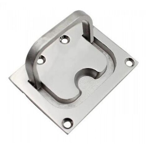 BEBUSINGOTO 316 Edelstahl hochglanzpolierter quadratischer Bodengriff, quadratischer Griff, Decksabdeckungsgriff, Kabinenabdeckungsgriff (Farbe: Silber) (1 Stück) (1/5)