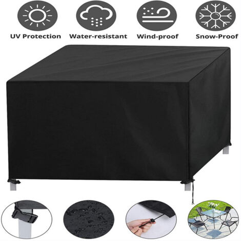 BEBUSINGOTO Gartenmöbel-Abdeckung, 420D Oxford Gartenmöbel-Schutzhülle 80x80x80cm, Anti-UV/Wetter/Wind/Regen-Abdeckung, Rechteckig, für Gartenterrasse im Freien