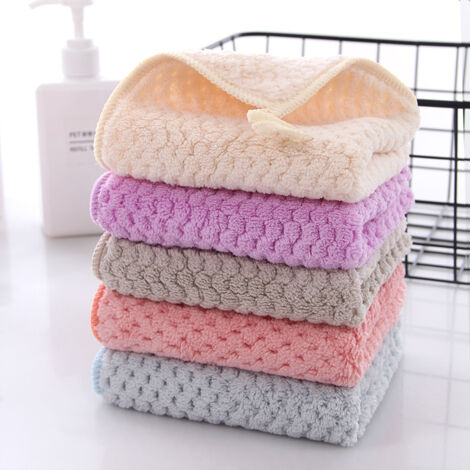 BEBUSINGOTO 5er-Pack kleine Handtücher mit Aufhängeschlaufe, Handtücher zum Abtrocknen der Hände für Küche und Bad, super saugfähig, maschinenwaschbar, schnelltrocknend