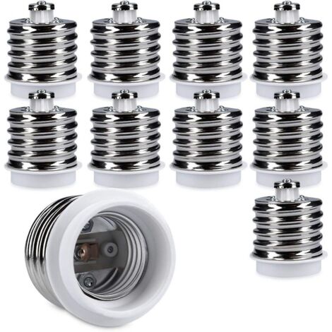 BEBUSINGOTO 10x Fassungsadapter - 10x E40 auf E27 Fassungskonverter - E27 Sockel Lampenfassungsadapter für Halogen-LED-Glühbirne (1/5)