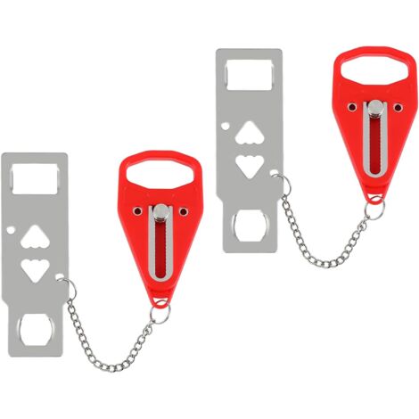 BEBUSINGOTO 2er-Pack tragbare Türschlösser zum Verhindern unbefugten Zutritts, zusätzliches Schloss für Privatsphäre und Sicherheit zu Hause, im Hotel (1/5)
