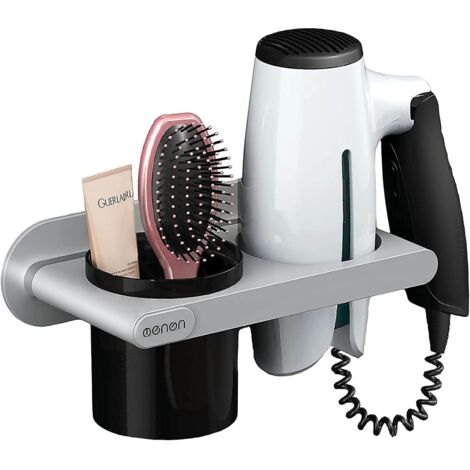 BEBUSINGOTO Haartrocknerhalter, Haartrocknerhalter, Wandhalterung für Haarpflegewerkzeuge, Multifunktions-Haartrocknerhalter für Badezimmer, Wandhalterung (1/5)