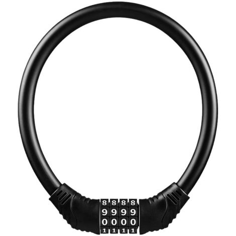BEBUSINGOTO Fahrradkettenschloss, Kombinations-Fahrradkettenschloss, Fahrradkettenschloss mit 4-stelligem Zahlencode für Fahrräder und Motorräder (1/5)