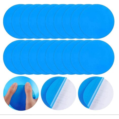 BEBUSINGOTO 20 Stück selbstklebende PVC-Reparaturflicken, Pool-Reparaturset, wasserdichte Kajakflicken, selbstklebende Reparaturflicken für aufblasbare Pools und Boote (1/5)