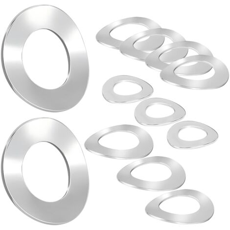 BEBUSINGOTO 20 Stück Wellenscheiben, Federscheiben aus Edelstahl, M10-Metallscheiben, Unterlegscheiben für Schraubenbolzen