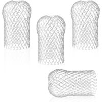 BEBUSINGOTO 4er-Pack Aluminium-Dachrinnensieb, langlebige, flexible Dachrinnenfilter für Dachrinnen und Fallrohre zu Hause gegen Blätter