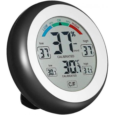 Termometro E Igrometro Da Parete 2 In 1 - 33 Cm, Senza Batterie, Per Esterno E Interno, Con Quadrante Facile Da Leggere