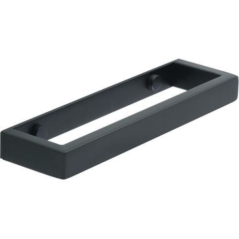 BEBUSINGOTO Toallero de baño con aro de toalla negro de acero inoxidable 304, longitud de 20 cm, montado en la pared