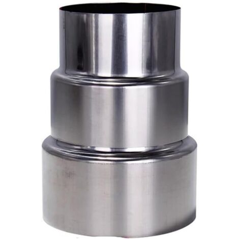 BEBUSINGOTO Reductor de humos de acero inoxidable - Permite conectar el aparato a la chimenea o a la chimenea - Optimizado para chimeneas, camping, estufas de leña (Ø 90 mm/Ø 70 mm)