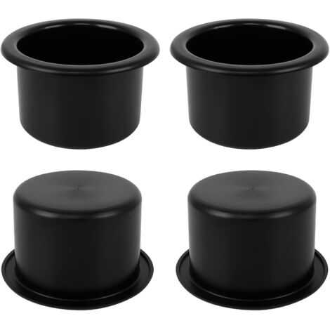 BEBUSINGOTO Portavasos universal negro de 4 piezas para coche, barco, sofá, caravana, yate (diámetro interior: 8,5 cm) (1/5)