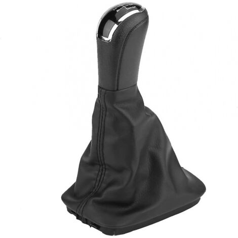 BEBUSINGOTO Pomo de cambio de marchas con funda de fuelle, pomo de cambio de 5 velocidades con funda de PU para Fabia Mk1 (1/5)