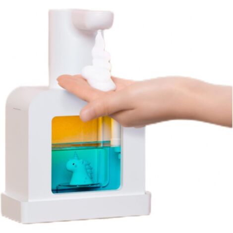 BEBUSINGOTO Dispensador automático de jabón espumoso, dispensador de jabón con sensor, dispensador de jabón recargable para encimera
