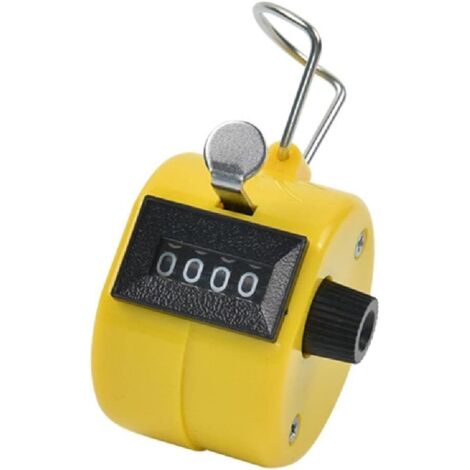 BEBUSINGOTO Compteur portatif avec base, permettant au personnel sportif de compter et de compter la masse, utilisé par le personnel de tricotage des entraîneurs pour encercler le golf jaune 1 pièce (1/5)