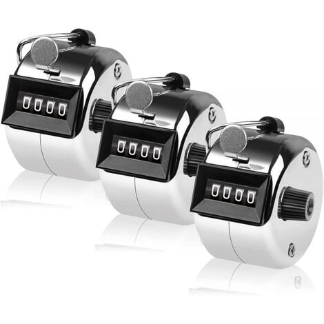 BEBUSINGOTO Contador de clic de 4 dígitos - Contador manual de metal - Clicker para contar y puntuar en golf (1/5)