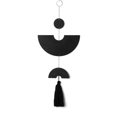 BEBUSINGOTO Décoration murale à pampilles géométriques en macramé, décoration murale pour chambre à coucher, 19,6 "H x 7,8" l (1/5)
