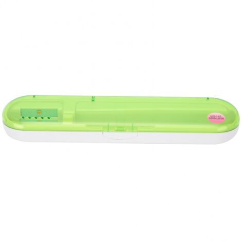 BEBUSINGOTO Portacepillos de dientes con luz LED UV, limpiador de pasta de dientes desinfectante ultravioleta portátil (1/5)
