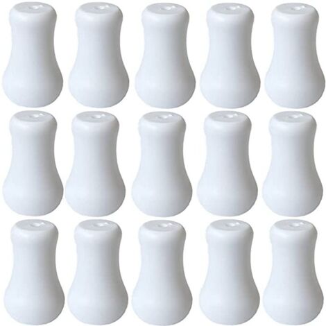 BEBUSINGOTO 20 pièces de cordon en plastique blanc, boutons de cordon de store de fenêtre, gouttes, extrémité de traction pour stores ou stores (1/4)