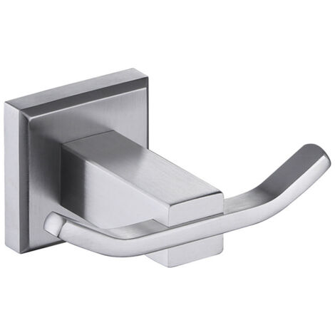 BEBUSINGOTO Gancho para toallas de baño de bronce frotado con aceite, gancho para abrigos de acero inoxidable SUS304, toallero de baño, gancho resistente para batas, gancho doble para toallas de baño (1/3)