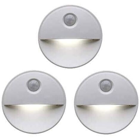 BEBUSINGOTO Luz nocturna con sensor de movimiento para interiores, bombillas LED que inducen al sueño, inalámbricas, funcionan con pilas, perfectas para baños, armarios y escaleras, de bajo consumo y (1/5)