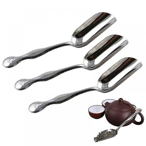 BEBUSINGOTO 3 cucharas de acero inoxidable para café, bolsitas de café, cucharas de té, cucharas para café, cucharas para té, cucharas para dulces, accesorios para té.