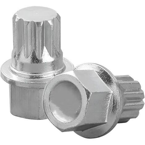 BEBUSINGOTO llaves antirrobo para tuercas de rueda de coche, llave de tubo para extraer tuercas antirrobo de rueda, llave de extracción de tuercas de bloqueo de neumáticos de coche (17 dientes) (1/4)